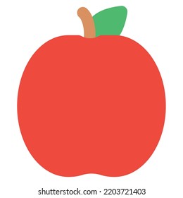 Fresh and healthy apple with leaf.