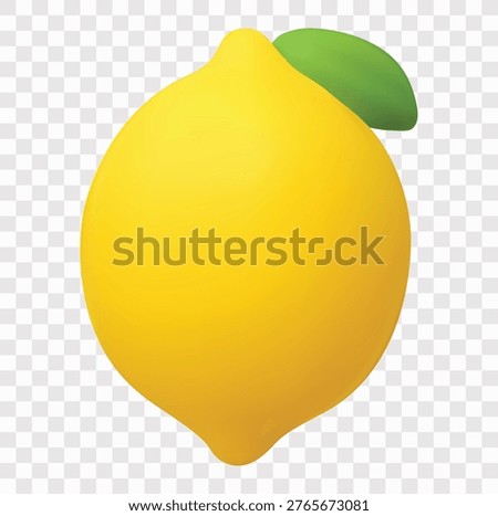 Fresh and Healthy Fruits Vector Icon Set | 3D icon set | lemon