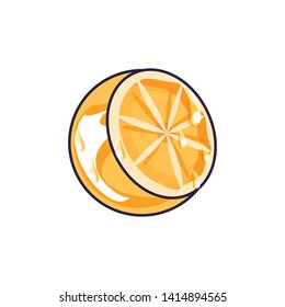 fresh and healthy half of orange