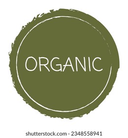 Fresh healthy organic vegan food logo labels and tags. Vector hand drawn illustration. Round eco green logo. Natural, eco friendly, not gmo, organic gluten free stickers.