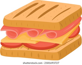 Fresh and healthy sandwich with cheese new clsoeup vector meal lunch dinner 