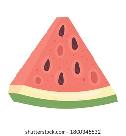 rodaja fresca y saludable de la sandía diseño de ilustración vectorial
