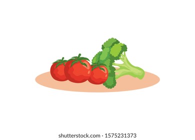 fresh and healthy vegetable isolated icon vector illustration design