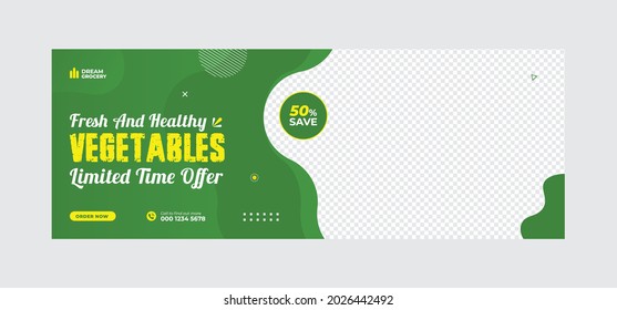 Fresh Healthy Vegetable Social Media Banner Template