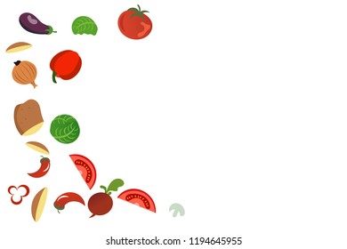 fresh healthy vegetables background vertical