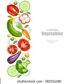 fresh healthy vegetables background vertical