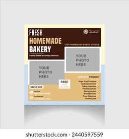 fresh homemade bakery social media post