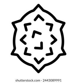 Fresh horned melon icon outline vector. Rich vitamin fruit. African spiky cucumber