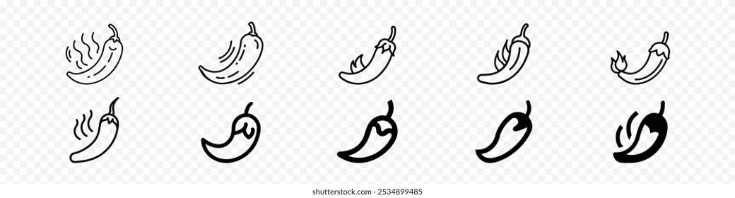  Fresh Hot Chili Pepper icon, Chilis icon. Pepper icons. Hot pepper icon. Chili pepper vector icon. Hot natural chili peppers symbols. Set of red spicy chili peppers. Spicy and hot. 