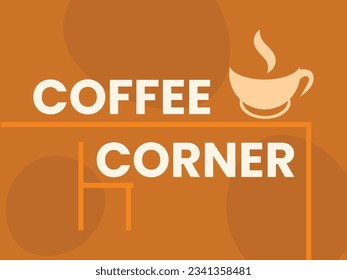 A fresh and hot coffee corner