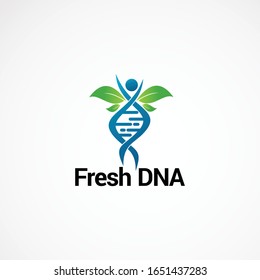 fresh human DNA logo vector, icon, element, and template for company
