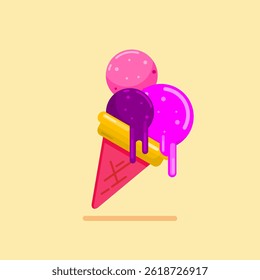 Fresh ice cream summer time, summer drink