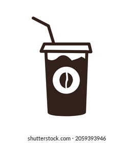 ilustración vectorial de taza de plástico de café fresco