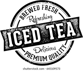 Fresh Iced Tea Beverage Stamp