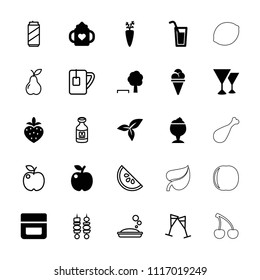 Fresh icon. collection of 25 fresh filled and outline icons such as baby bottle, cream, apple, tree and bench, leaf, strawberry. editable fresh icons for web and mobile.
