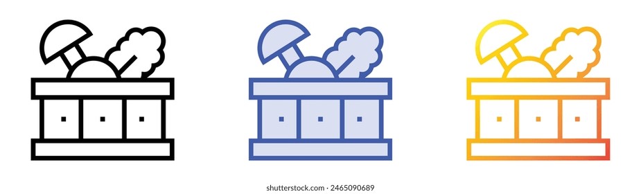 fresh icon. Linear, Blue Fill and Gradient Style Design Isolated On White Background