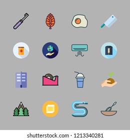 fresh icon set. vector set about seasoning icon, wrapper, air conditioner and mixer icons set.