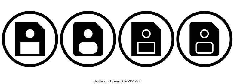 Fresh icons. Diskette. floppy disc icon. Thin Linear, Regular and Button Style Design Isolated On White Background. A Stack of vintage floppy disks. Old technologies. Selective focus. Design eps 10