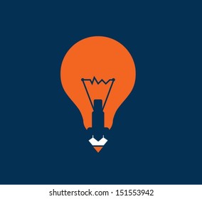 Fresh idea art design concept logo vector design template.