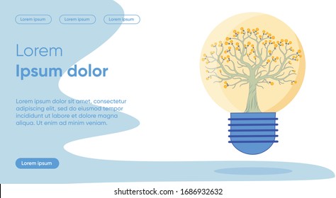 Fresh Idea Birth Flat Landing Page Vector Template. Thoughts, New Solutions Emergence, Idea Generation and Development Metaphor. Creativity, Brainstorm, Intellect Work Homepage Layout