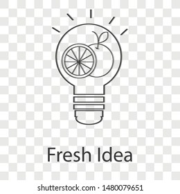 Fresh Idea  icon on transparency background. Vector illustration.