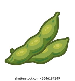 Uma ilustração fresca de vagens de edamame, perfeito para uso em menus, gráficos de alimentos ou conteúdo de alimentos saudáveis.