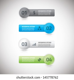 Fresh infographic business banners vector eps illustration