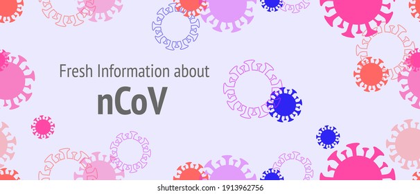 Fresh Information About Covid 19, nCoV. Flat Cartoon Coronavirus Medical Banner. Seamless Corona Virus Texture. Fresh Information About Covid 19, nCoV. Virus Protection Flat Corona Web Page.
