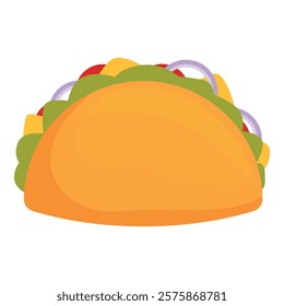 Fresh and inviting taco, perfect for showcasing mexican cuisine or any culinary delights