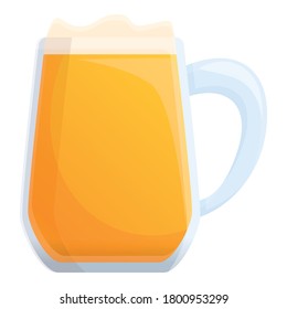 Fresh irish beer mug icon. Cartoon of fresh irish beer mug vector icon for web design isolated on white background