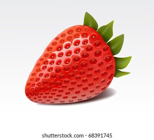 Fresh isolated strawberry