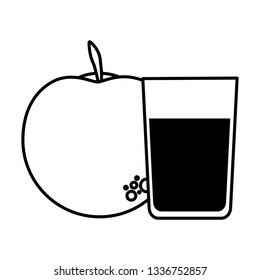 fresh juice and apple