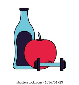 fresh juice apple barbell water
