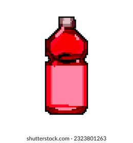 fresh juice bottle game pixel art retro vector. bit fresh juice bottle. old vintage illustration