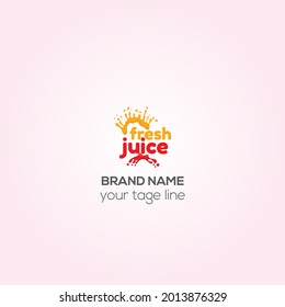 Fresh Juice creative logo, Brand identity fruit and vegetable logo  