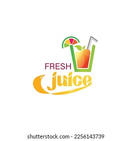 Diseño de logotipo creativo de zumo natural