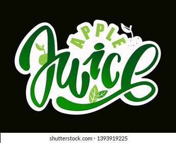 Fresh juice - cute lettering label art poster banner