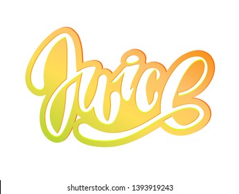 Fresh juice - cute lettering label art poster banner