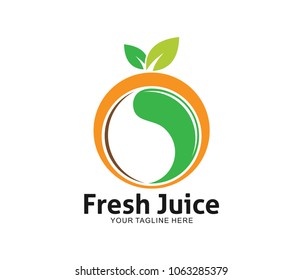 fresh juice drink lemonade vector logo design template