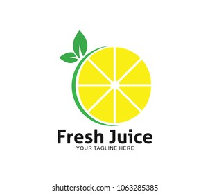 fresh juice drink lemonade vector logo design template