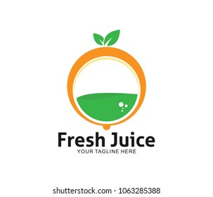 fresh juice drink lemonade vector logo design template