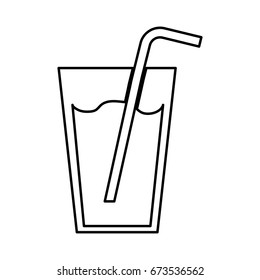 fresh juice drink with straw