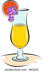 Frischer Saft - Getränk.Vektorgrafik
