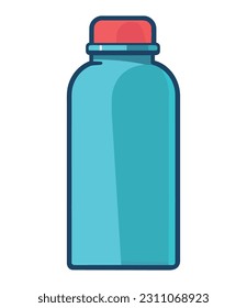 Fresh juice glass bottle icon isolated