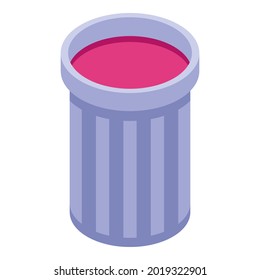 Fresh juice glass icon. Isometric of fresh juice glass vector icon for web design isolated on white background