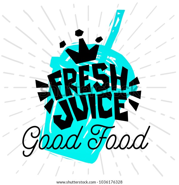 Fresh Juice Good Food Jar Colorful Stock Vector Royalty