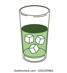 fresh juice with ice cubes