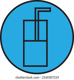 Frischer Saft, Illustration, Vektorgrafik auf weißem Hintergrund.