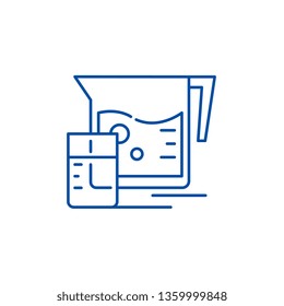 Fresh juice line icon concept. Fresh juice flat  vector symbol, sign, outline illustration.