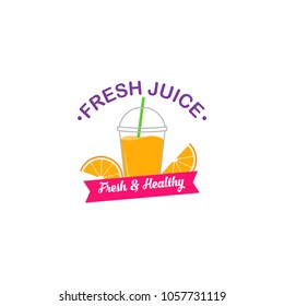 Fresh Juice Logo Vector Badge Design Stock Vector (Royalty Free ...